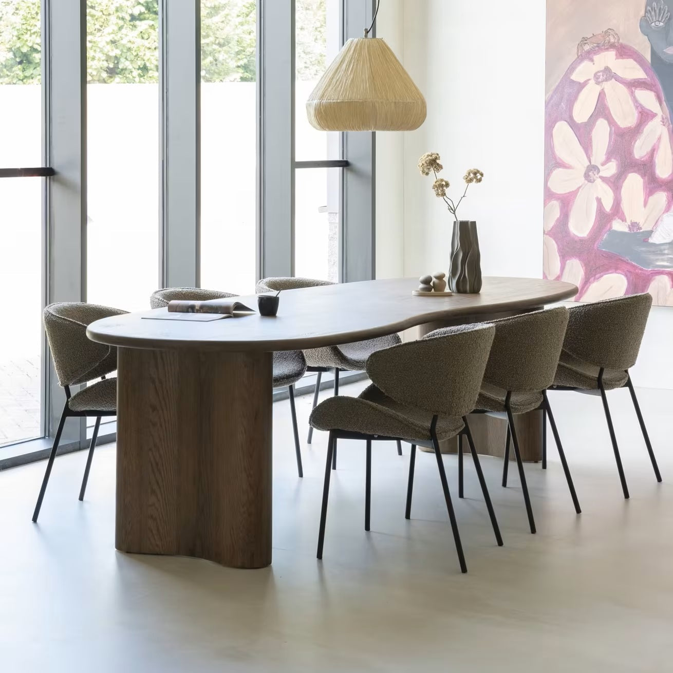 "Josh" - Table de salle à manger en bois organique 250cm